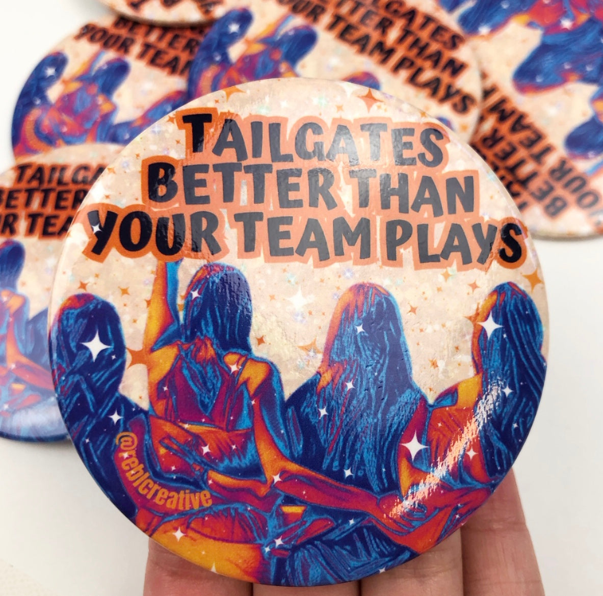 Tailgates Better - Orange and Blue