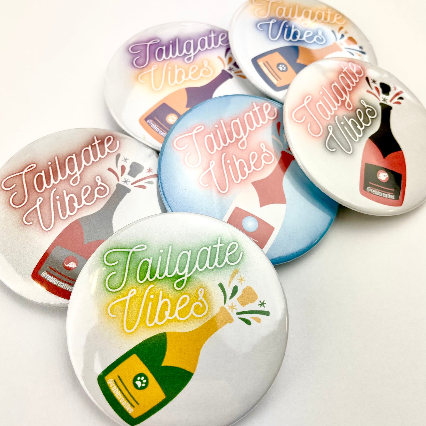 *Tailgate Vibes - Green and Yellow Paw Print