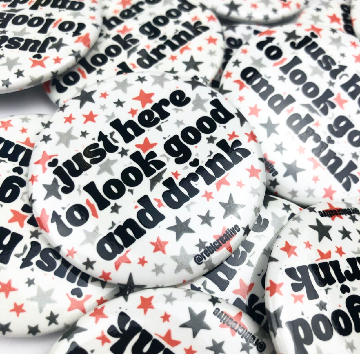 Look Good & Drink Stars - Red/Black