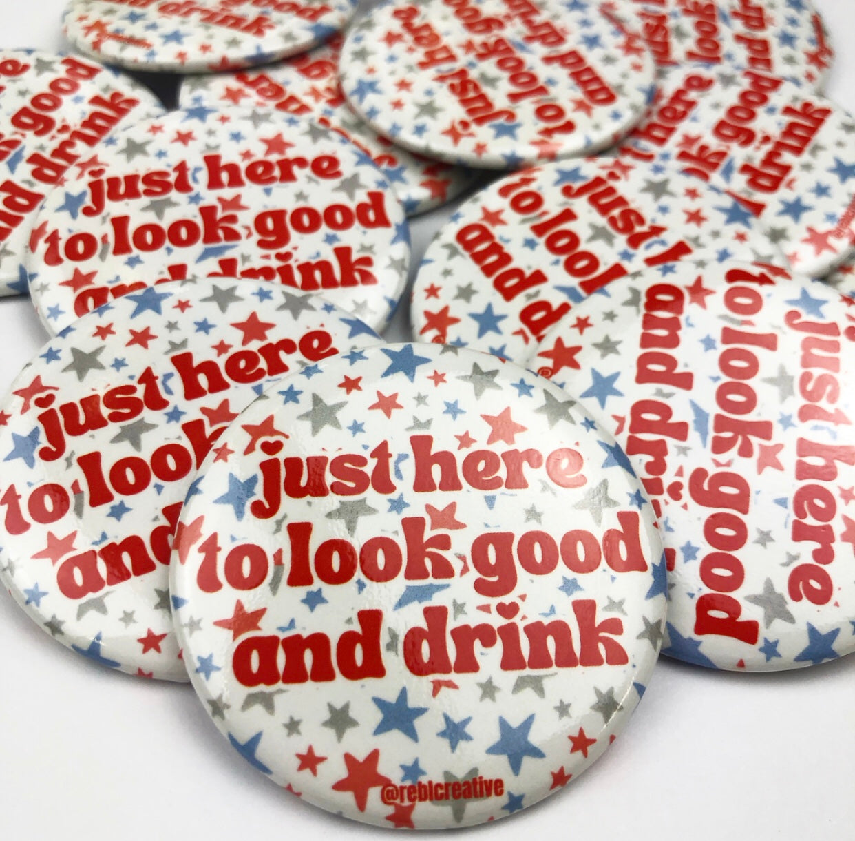 Look Good & Drink Stars - Blue/Red