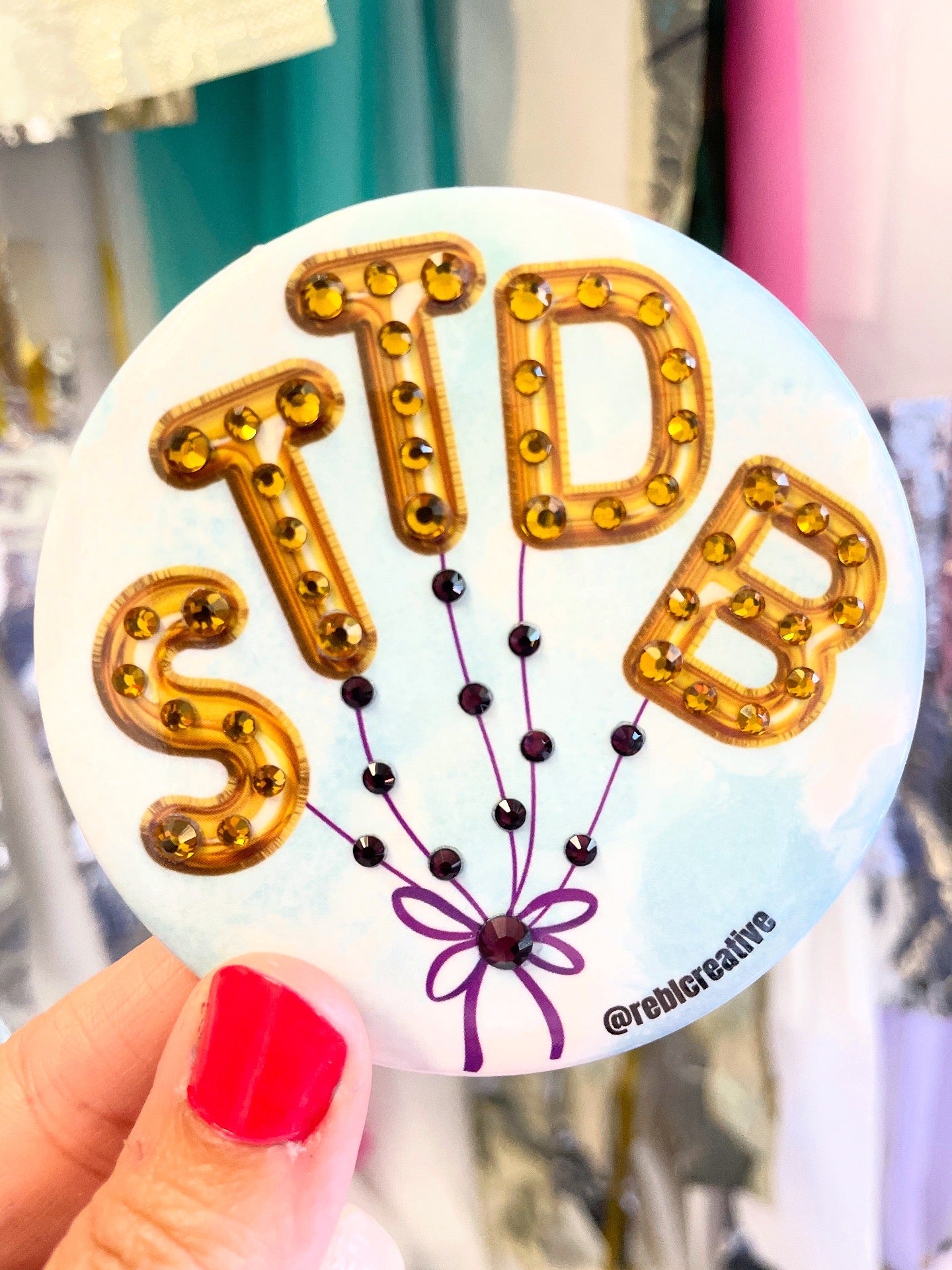 Rhine-stoned Buttons Ready To Ship