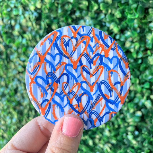 Team Hearts - Orange and Blue