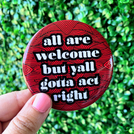 Welcome - Red and Black