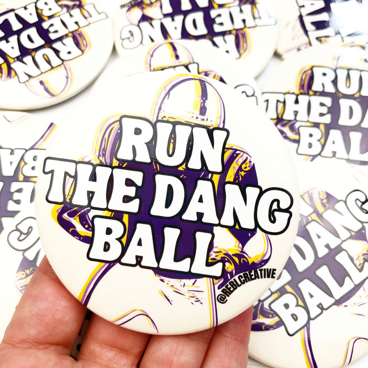 Run The Dang Ball - Purple and Yellow